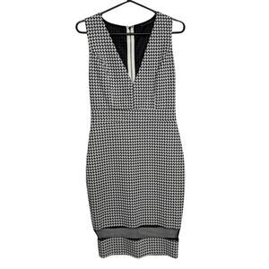 Symphony Black and White Houndstooth Sleeveless Dress